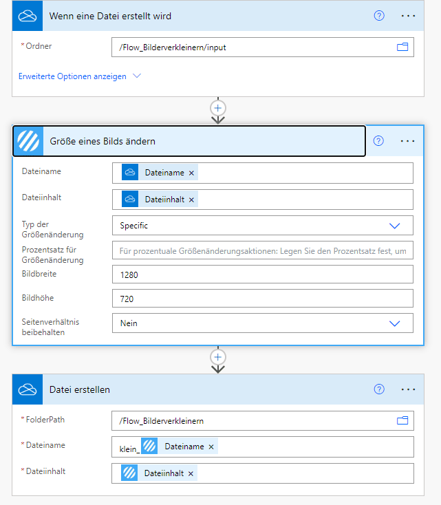 Bilder verkleinern mit Power Automate